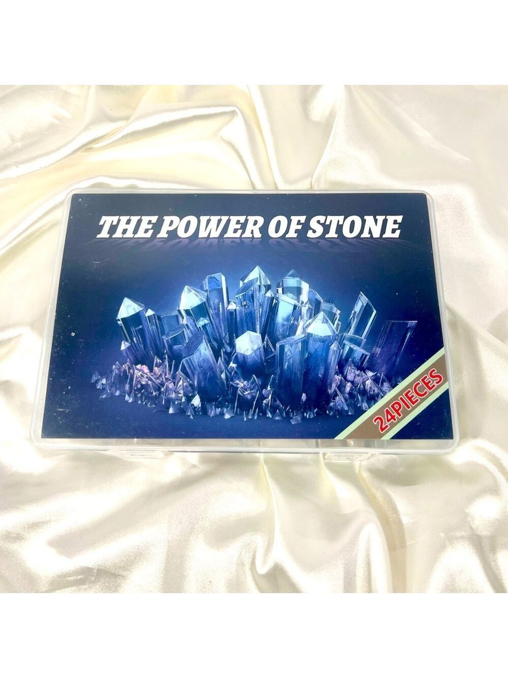Rough Gemstone Rocks Collection Gift Set Box 24 Piece